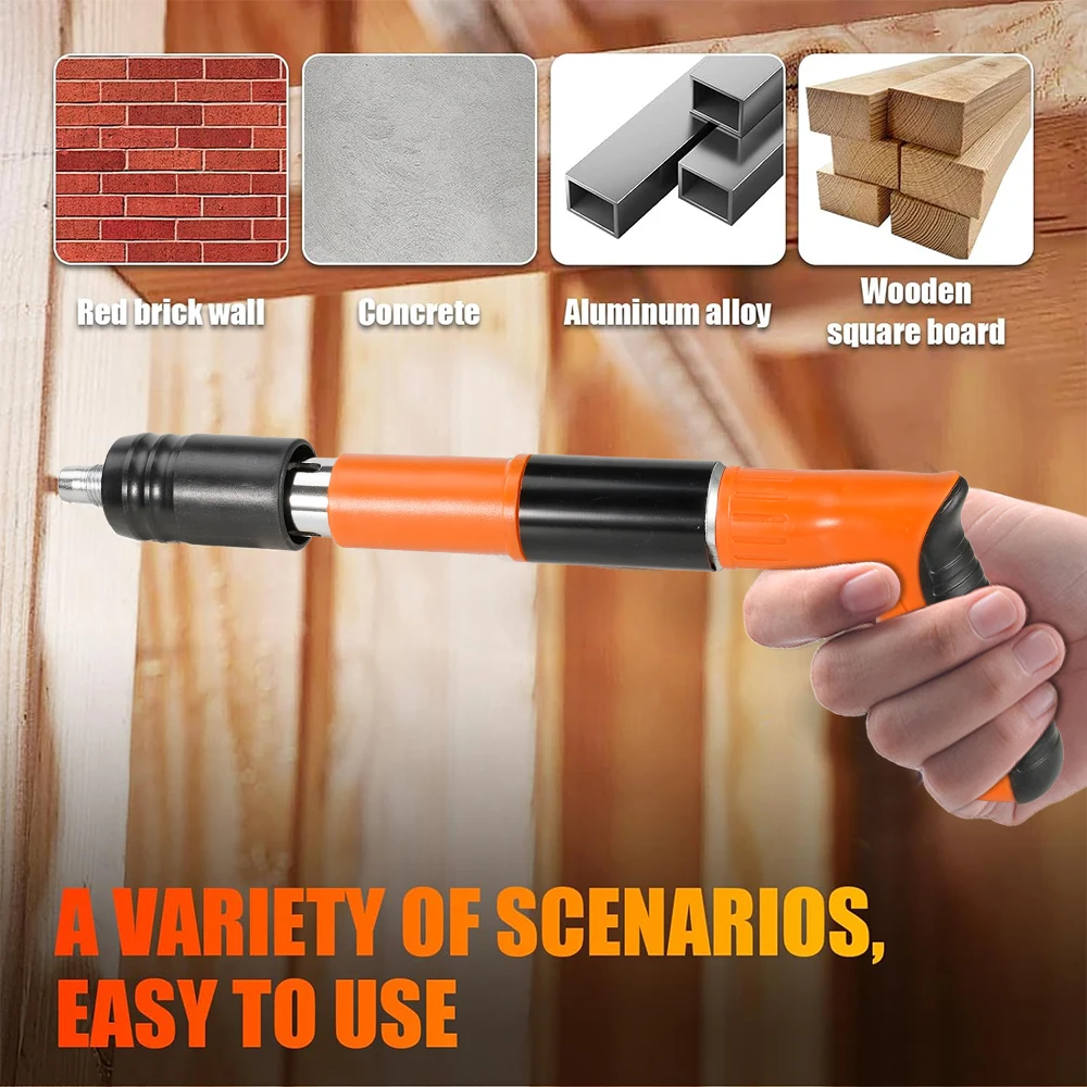 Handheld Nail Gun Powerful Concrete Manual Rivet Silence Gun Ceiling Wall Anchor Wire Slotting Device Roofing Framing Palm Gun 2