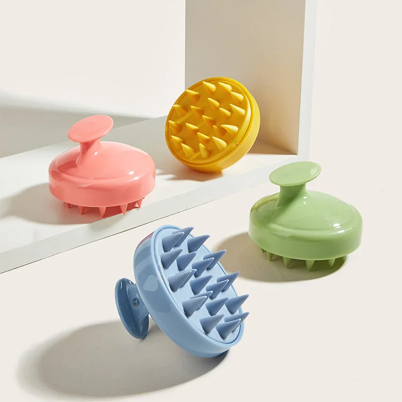 3pcs wash shampoo silicone clean massager scalp comb head cleaning massage hair pet shower brush manual care tool stress relax Soft Silicone Head Body To Wash Clean Care Hair Root Itching Scalp Massage Comb Shower Brush Bath Spa Anti-Dandruff Shampoo