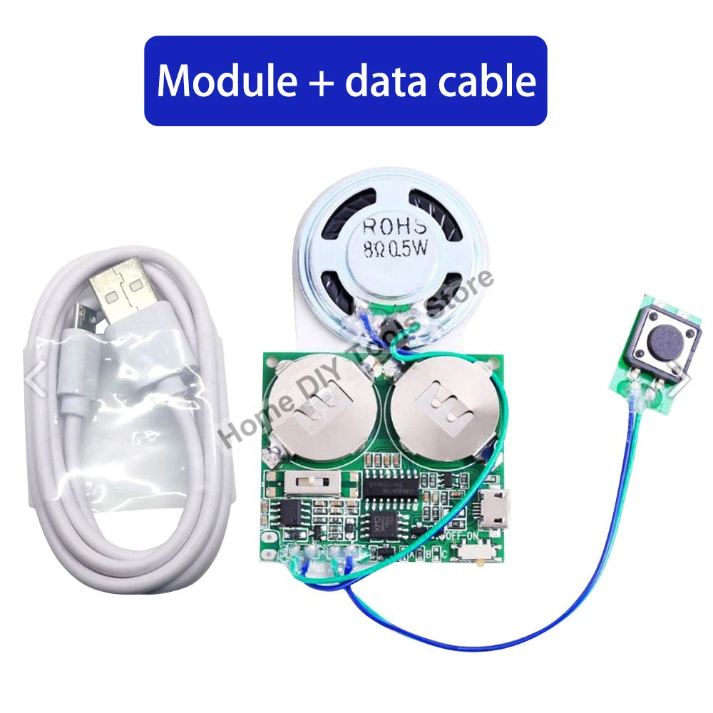 

DIY Sound Module Micro USB Recordable Sound Chip 8M Memory Speaker Talking Programmable Music Player Box