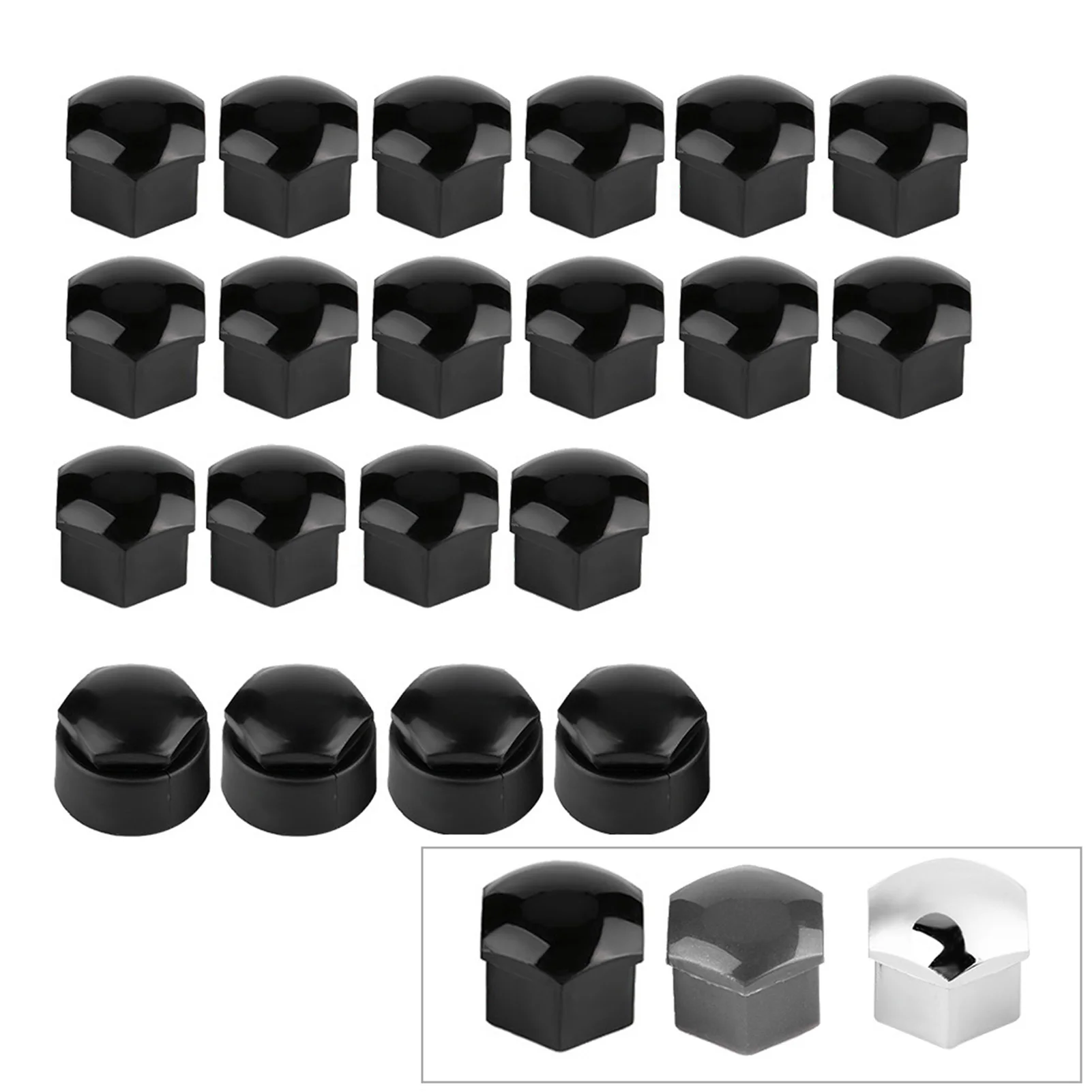 Premium Car Wheel Nut Protective Caps - Anti-Theft Dust Covers