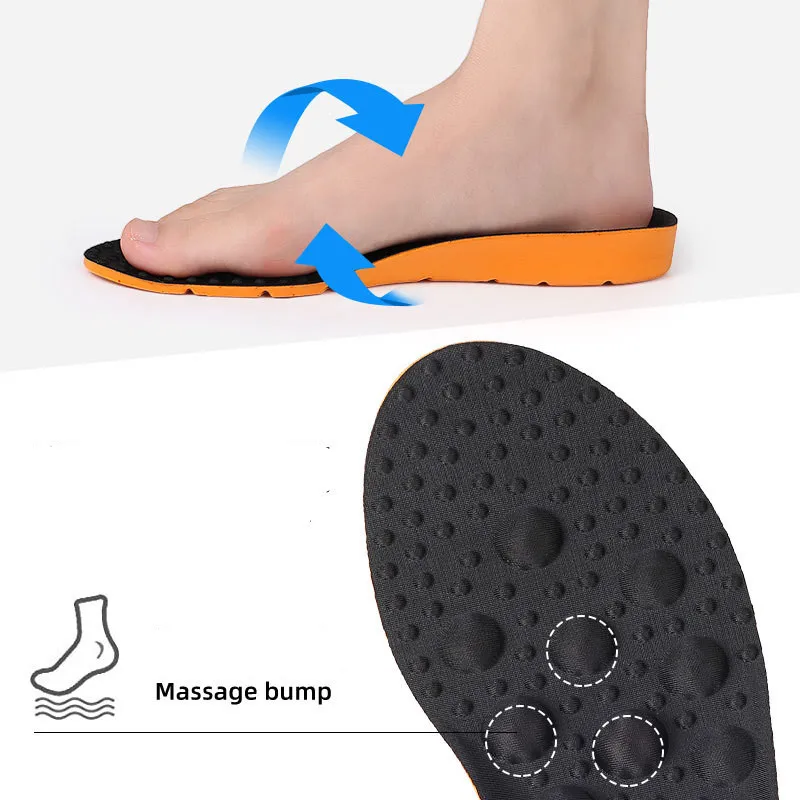 Massage Insoles For Shoes Men Women Inserts Sweat-absorbent Breathable Shock Absorbing Insole Foot Bump Massage Pad Shoe Insoles