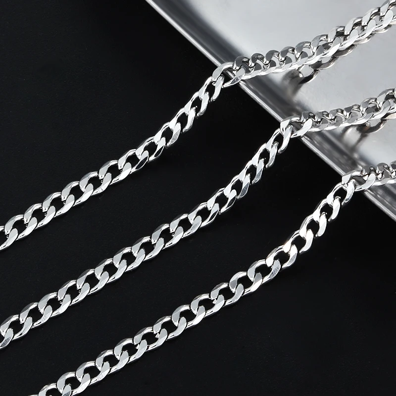 5 Meter Wholesale Stainless Steel Necklace Figaro Hexagon Curb Cuban Chain  Bulk