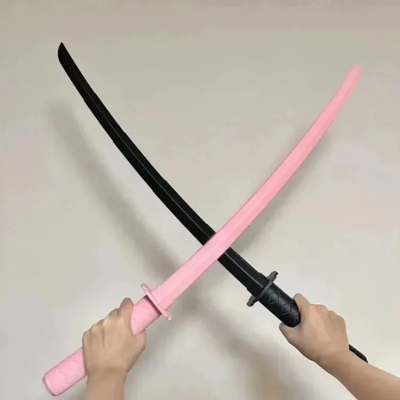 3D-gedrucktes einziehbares Katana-Schwerkraft-japanisches Samurai-Schwert in echter Größe, realistisches Kunststoffschwert, Cosplay-Zubehör, Photobooth-Requisite – Detail 14