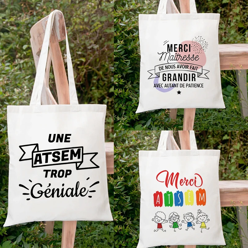 

Женская Холщовая Сумка для покупок Super спасибо Atsem с принтом, уличные дорожные сумочки, экологически чистый многоразовый чехол для хранения