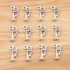 50 Pieces Silver Color Double Sided Trumpet Horn Musical Instrument Charms Pendant For DIY Necklace Making Finding Accessories 1