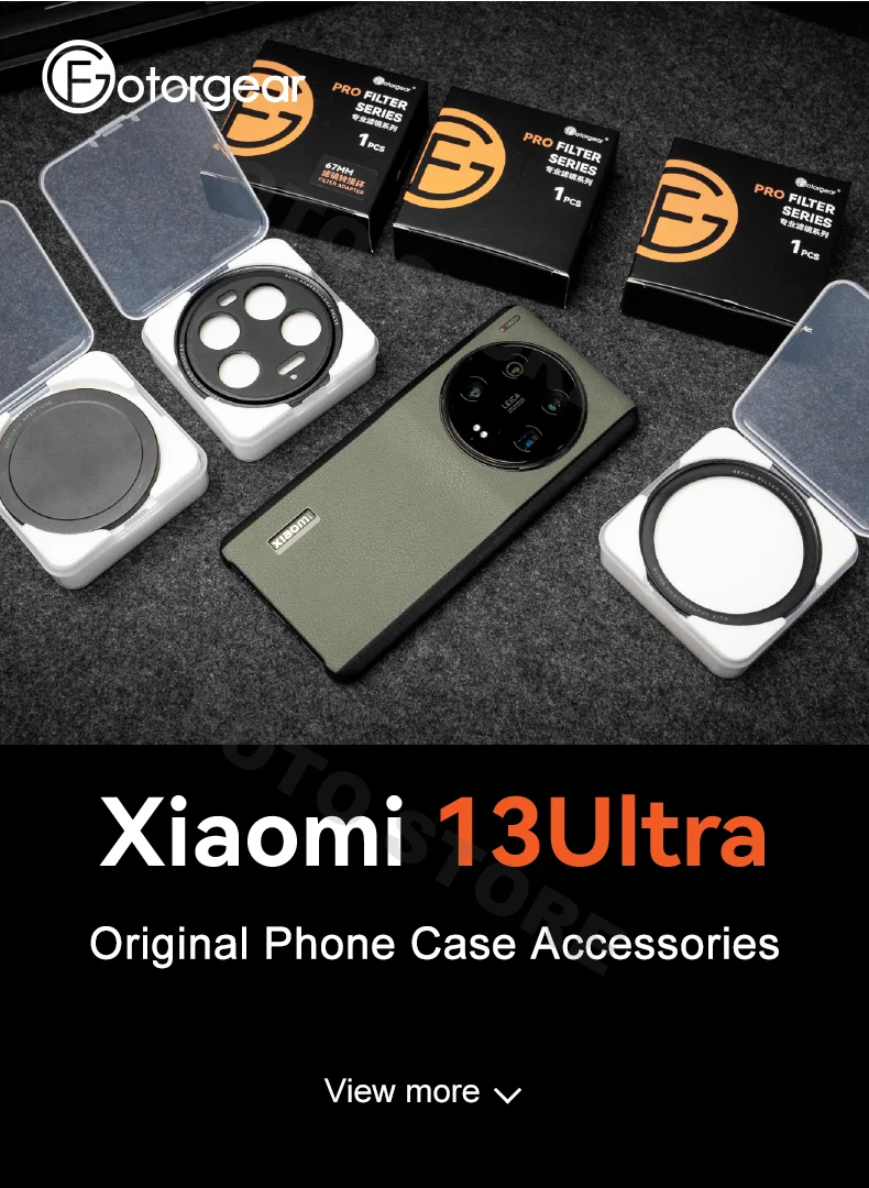 Fotorgear Filter Adapter Copriobiettivo Star Black Mist Nd Cpl Filter Set Per Xiaomi 13 Ultra Original Green Phone Case Accessori