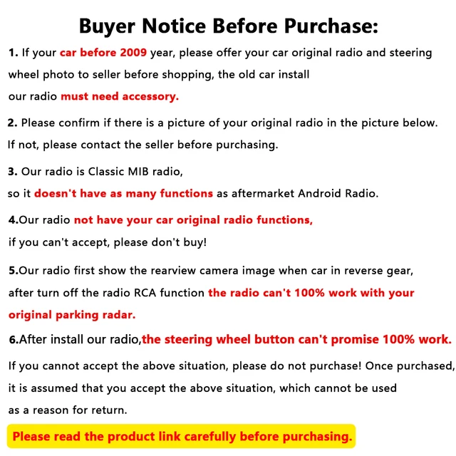 Green Light RCD440Pro Carplay Car Radio Noname MIB Android Auto Navigator 6RD035187B for VW for SKODA Octavia Fabia Suber B Yeti 2