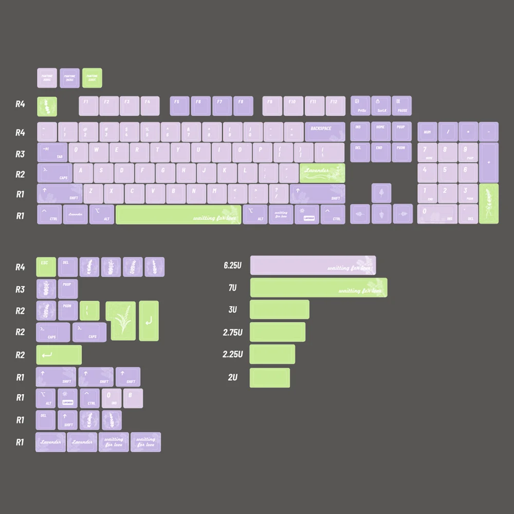 Tema Lavender Keycap Chaves Cherry Perfil Pbt Chaves Completas Dye Subbed 140 Chaves Iso Entrar para Cherry mx Interruptor Teclado Mecânico