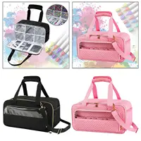 Marker Carrying Case with Divider Portable with Handle Strap Art Supply Storage Case for Marker Paint Paint Brushes for Artists 3