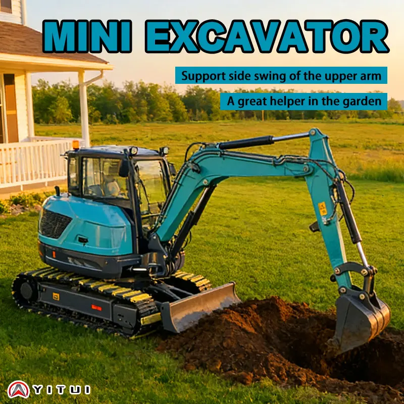 YITUI 2 Ton Mini Excavator, Europe Best Selling Model, Cab with Air Conditioning, Customized High Quality Design, Easy Operation