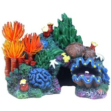 

Aquarium Equipment Accessories Rockery Glass Fish Tank Landscaping Decoration Resin Crafts Shell Coral Water Plants