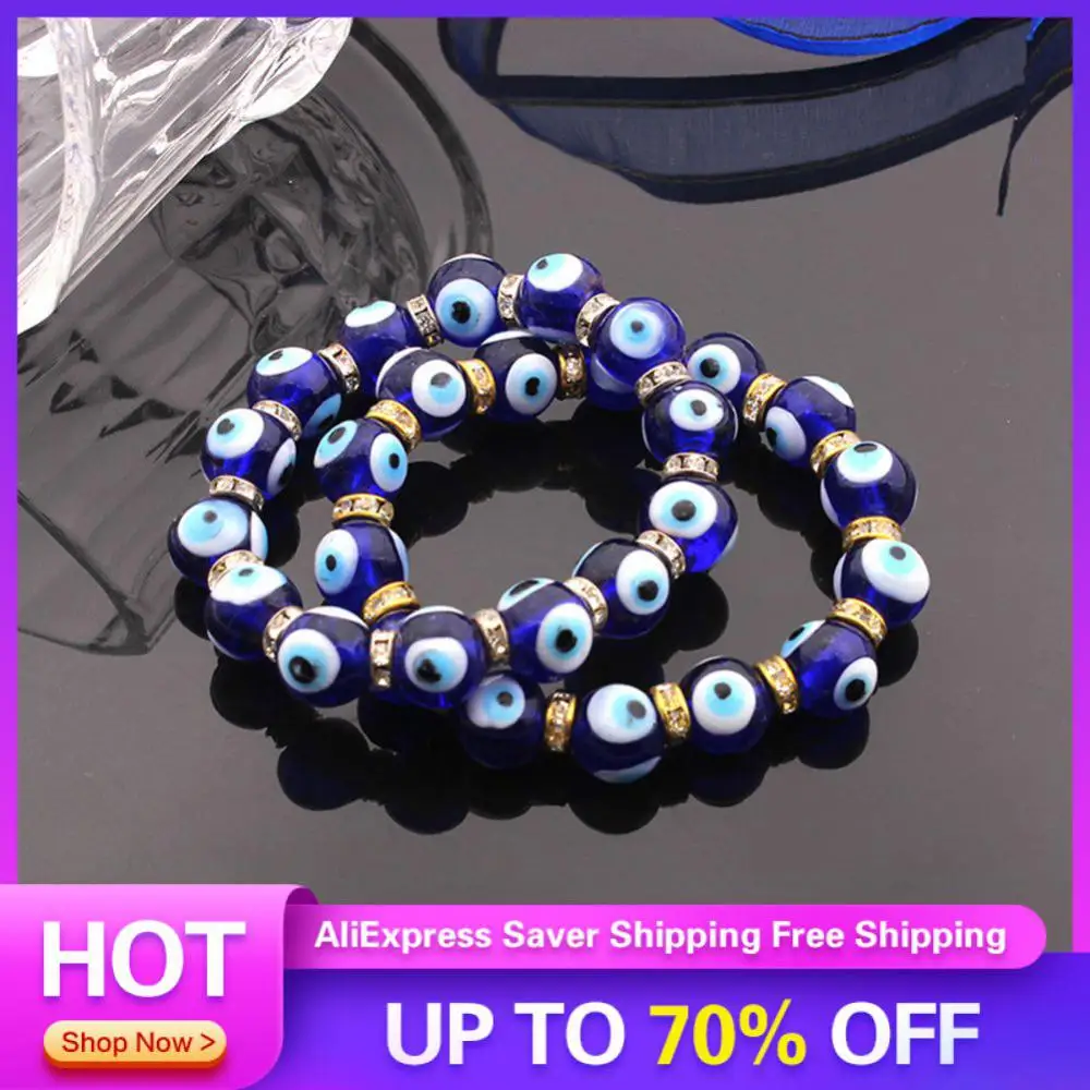 

Бусины 10 мм, идеальный подарок, яркий эластичный браслет для детей, украшение из бисера, турецкое мастерство, стрейч