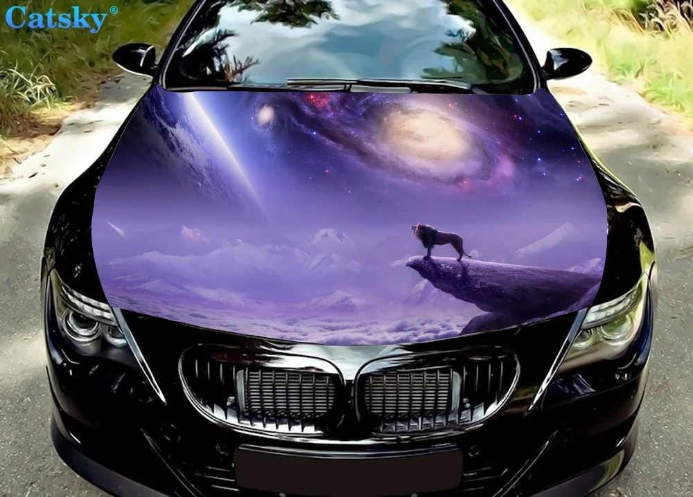 

Fantasy Lion 1 Car Hood Vinyl Stickers Wrap Vinyl Film Engine Cover Decals Sticker Car Accessories Car Hood Protector