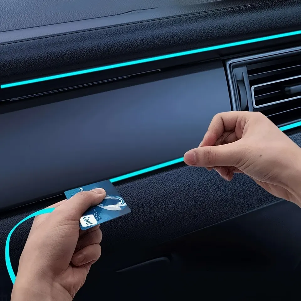 Bande LED Flexible 5 Mètres Pour Voiture - Alimentation USB 5V - Ambiance Intérieure Multicolore - Neuf Sous Blister