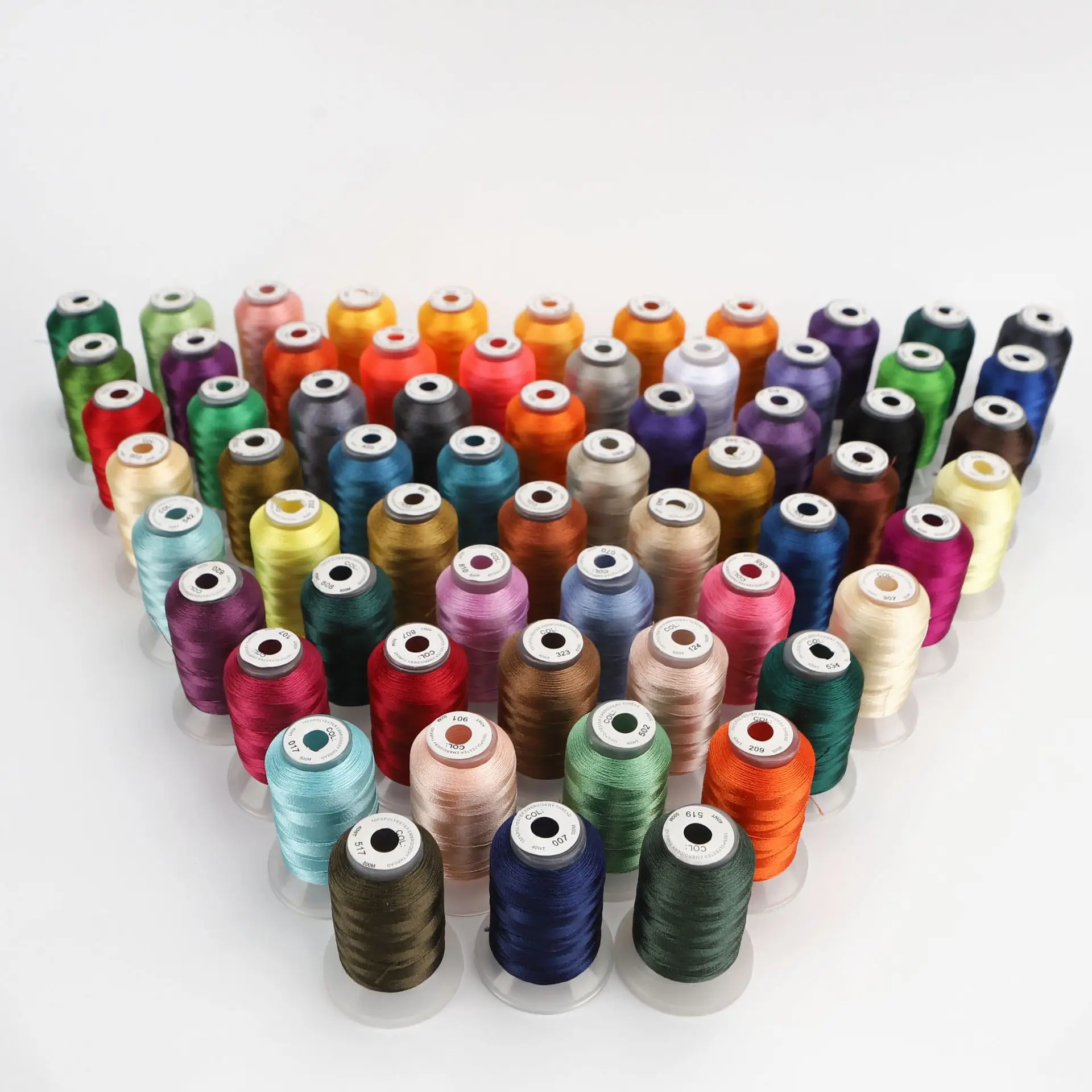 Machine Embroidery Thread 500M Set 40 Vivid Colors Fits Brother & More  Polyester 