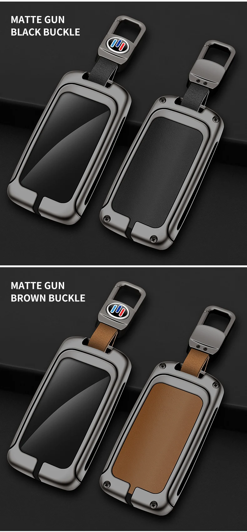 Custodia per chiave a distanza per auto in pelle metallica Shell per Mazda 3 Alexa CX30 CX-30 CX-5 CX5 CX-3 CX3 CX8 CX-8 CX-9 CX9 custodia protettiva Fob Bag - S34d69c6aa12d441eab1d1b6707fff3f1W