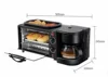 Kitchen appliances 600ml coffee cup frying pan 9L Toaster Oven Multifunction breakfast machine 3 in 1 Breakfast sandwich maker 3