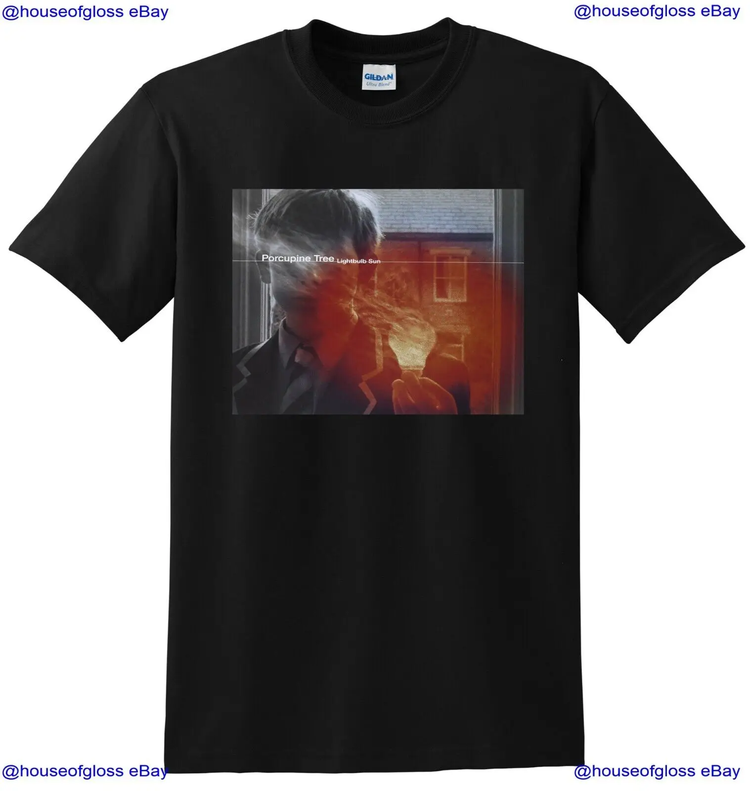 Porcupine Tree T Shirt Lightbulb Sun Vinyl Cd Cover Small Medium Large Xl Maniche Lunghe O Corte