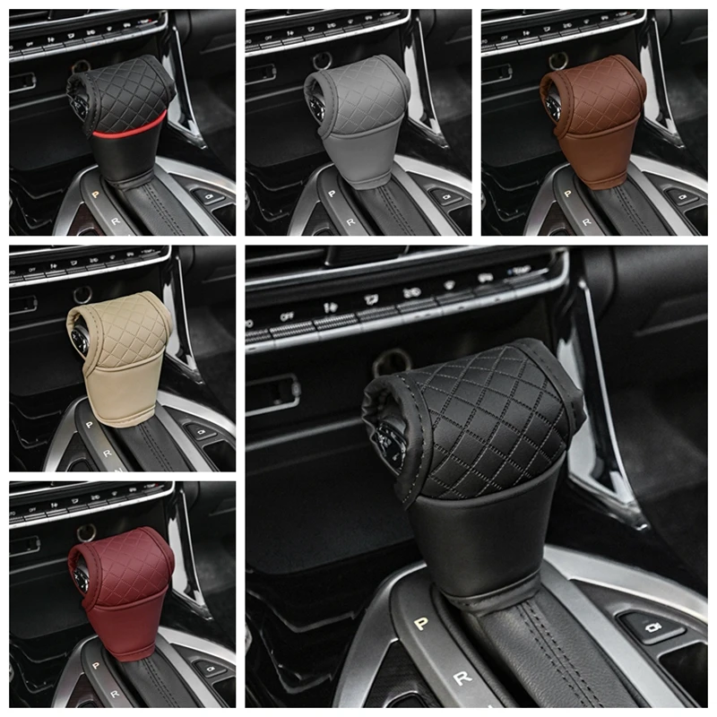 Top Genuine Leather Gear Knob Cover for Hyundai Tucson AT Car Cover on The  Gear Shift Knob Gear Stick Case Pcc Cpr Pen