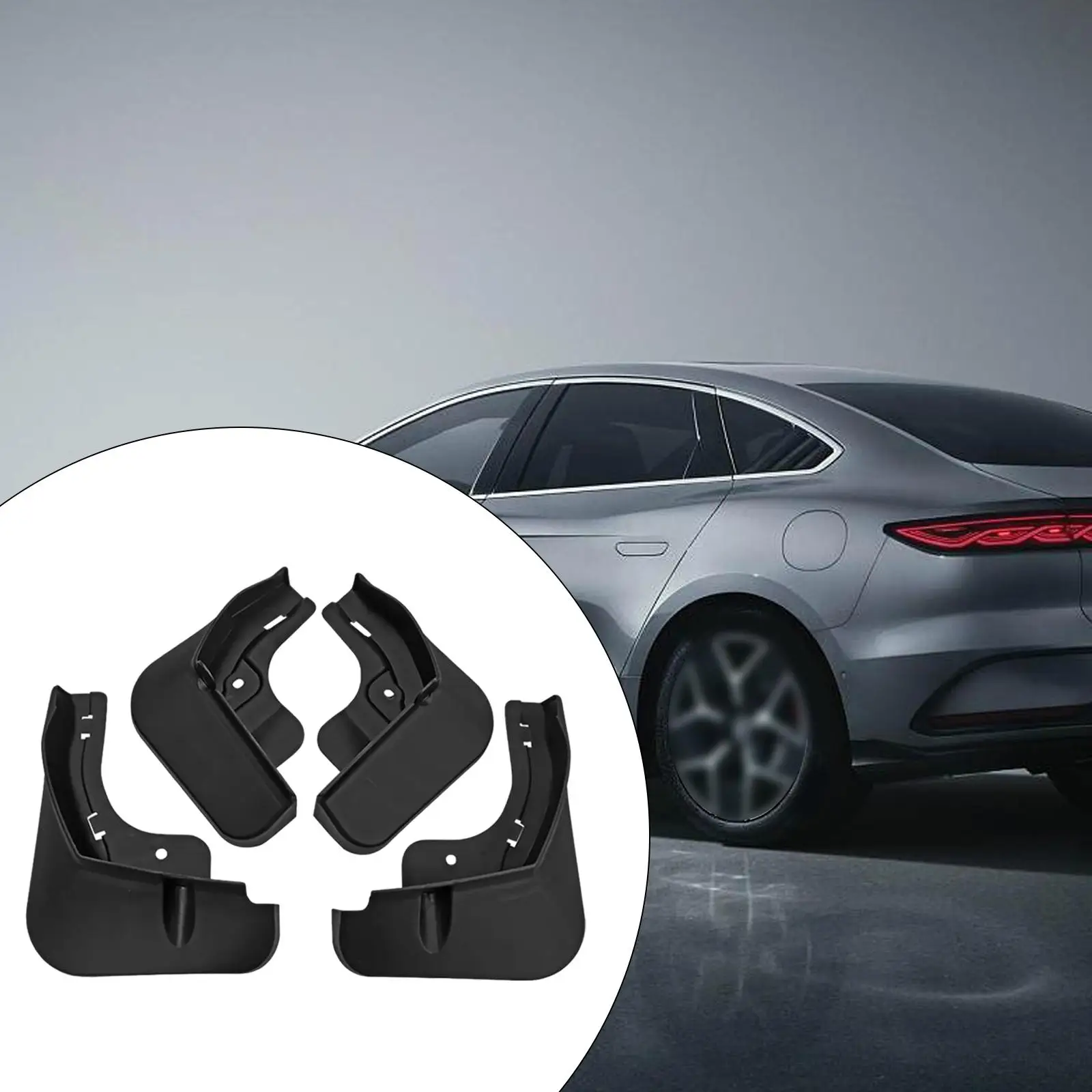 

4 шт. Брызговики для Byd Atto 3 легко устанавливаемые матовые черные гибкие передние и задние защитные внешние аксессуары