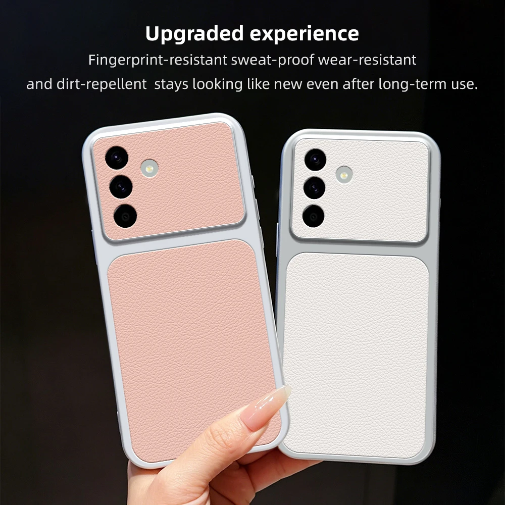 Luxury Shockproof Hybrid Leather Texture Case – Hard Cover
