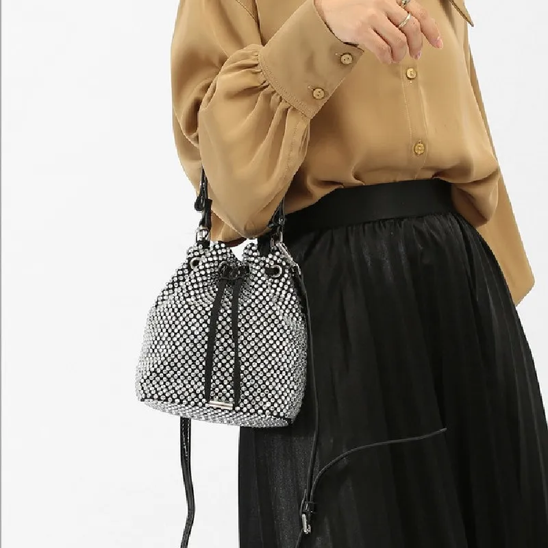 Luxury Fashion Women's Handbag Glitter Shiny Rhinestones Diamond Evening Bag Wedding Party Clutch Purse Shoulder Crossbody Bag