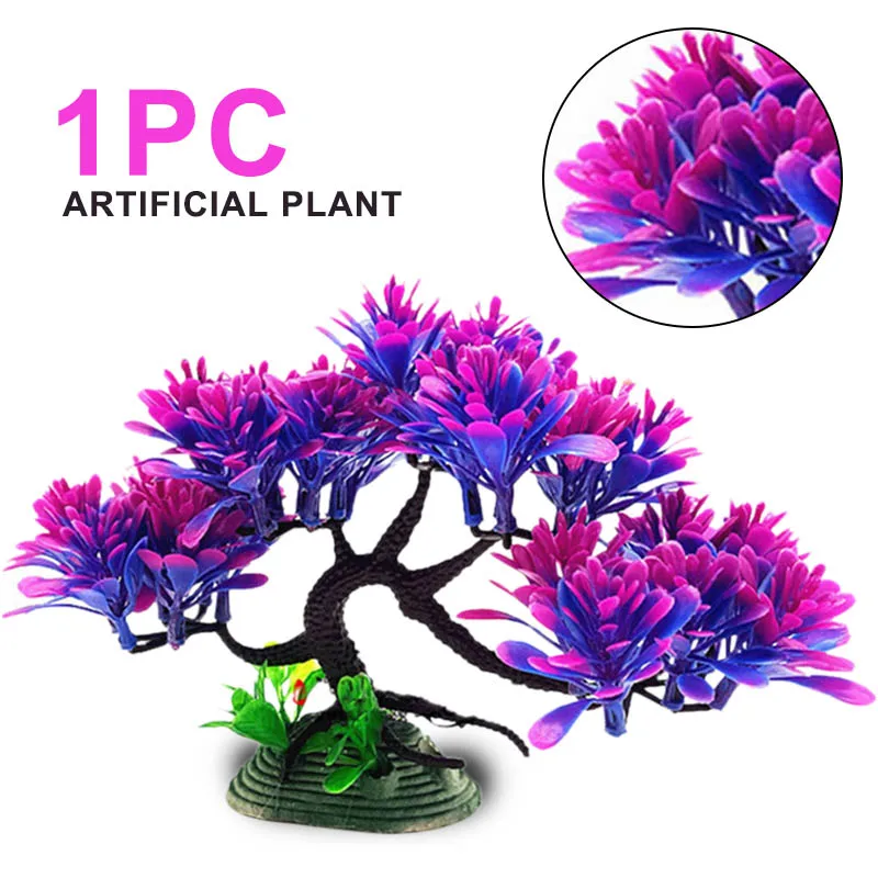 New 1PC Aquarium Artificial Pine Vivid Water Plants Fish Tank Simulation Plant Decor
