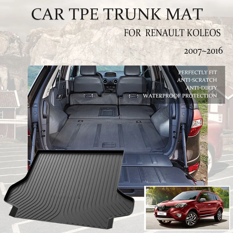 

Car Rear Trunk Mat For Renault Koleos Samsung QM5 HY 2007~2016 Waterproof Boot Carpet TPE Storage Pad Mud Cargo Auto Accessories