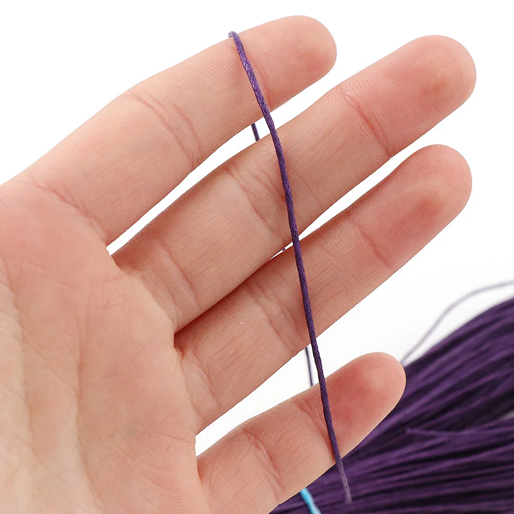 21Colors 1mm 70M Waxed Thread Polyester Cord Wax Coated Strings For Braided Bracelets DIY Leather Craft Sewing Line Wire