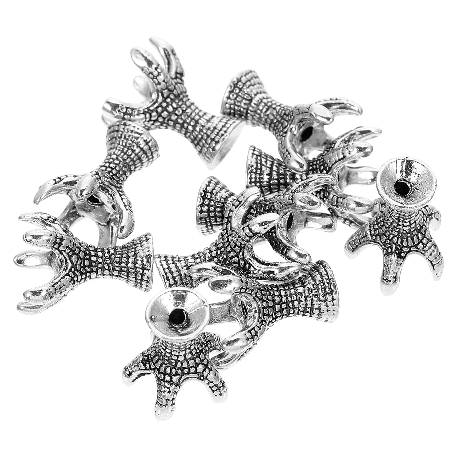 

10 Pcs Dragon Claw Pearl Holder DIY Necklace Beads Caps Making Bracelets Materials Jewelry Titanium Steel Spacer Key Ring