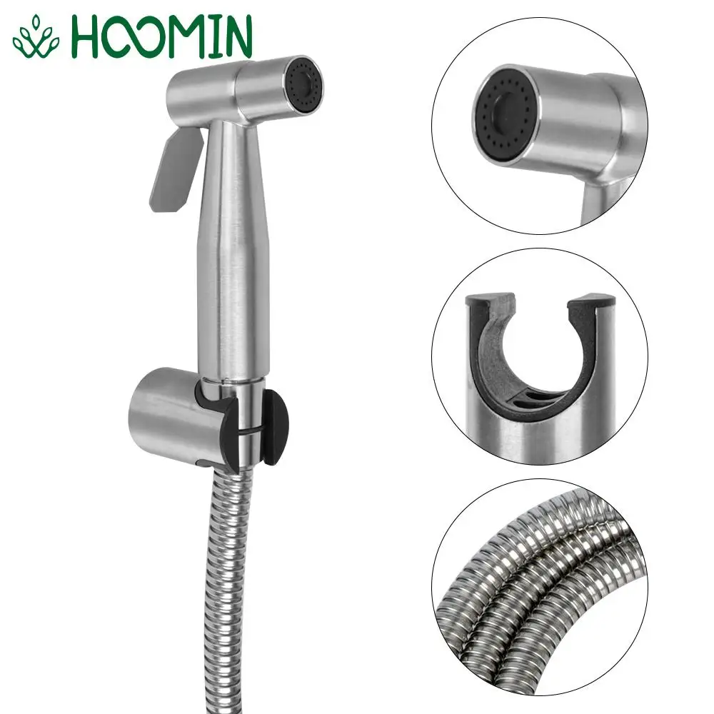 Stainless Steel Hand Bidet faucet For Bathroom hand sprayer Handheld shower head Bidet sprayer set For toilet self cleaning