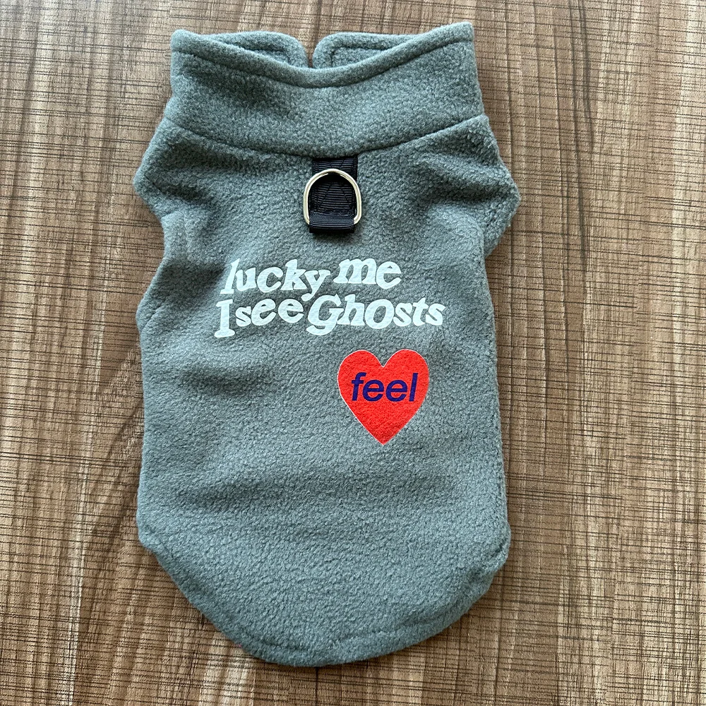 197896-d417da.jpg Pull polaire gris pour chiens Lucky Me I See Ghosts - 2025 - Doglovedesign : Vêtement et accessoires pour chiens