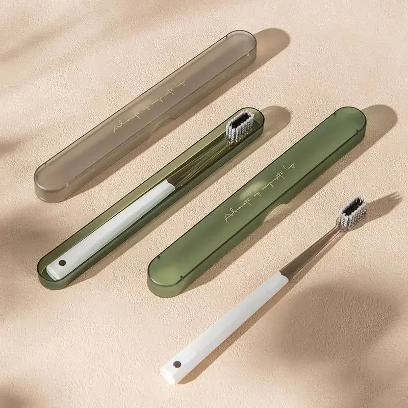 1pc Portable Toothbrush Storage Box Matted Clear Case Dustrproof Toothbrush Protective Cover Drainwater for Travel Camping