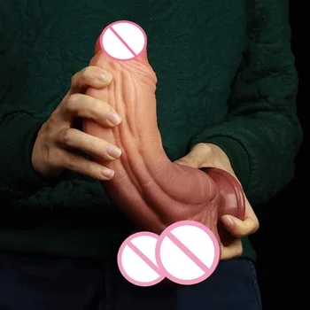 Soft Realistic Dildo with Double Density Lesbian Anal Dilator Huge Sucker Penis Monster Dragon Thick Dildo Sex Toys for Women 18 6