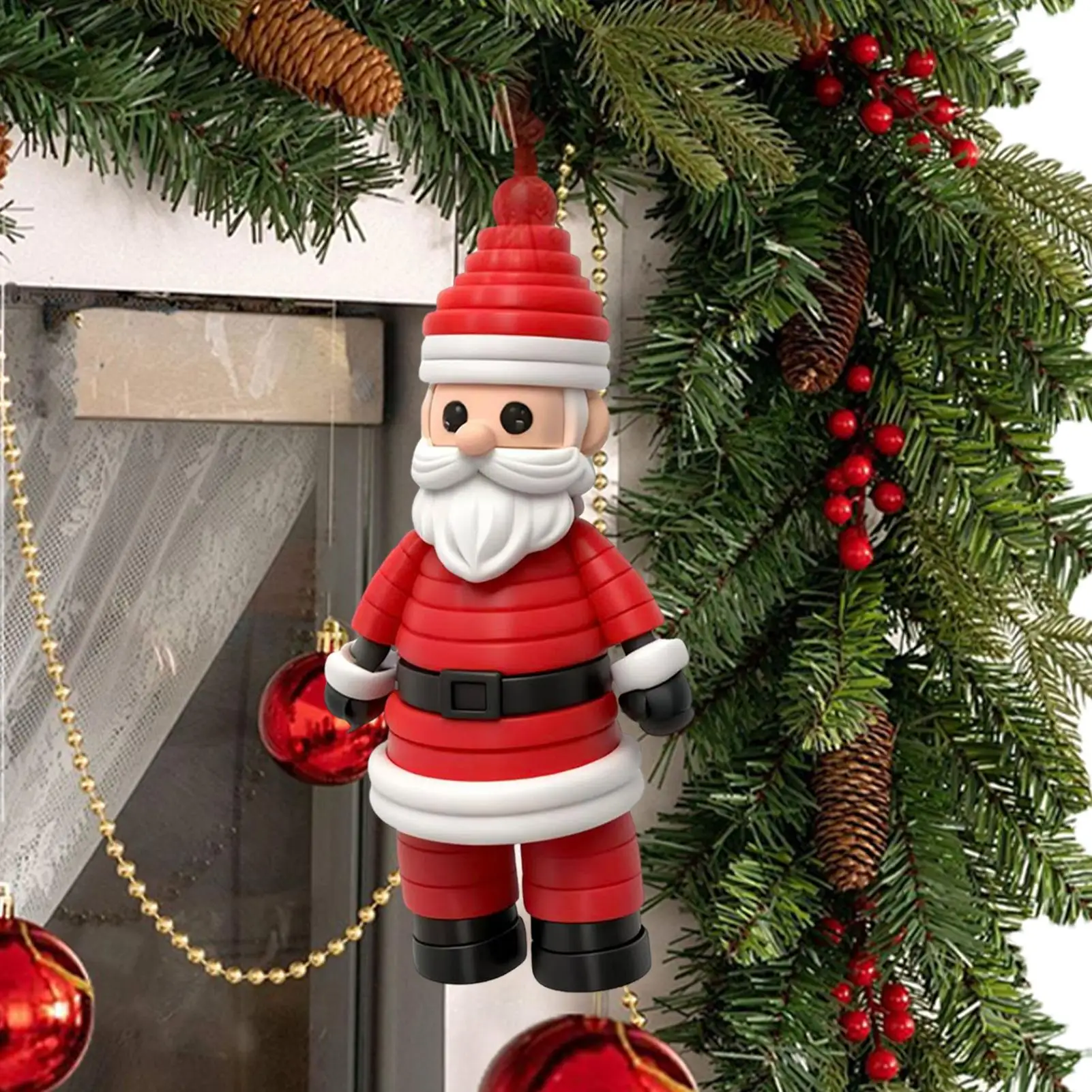 Christmas Santa Angel Snowman Button Ornament Kits Party  Christmas Tree Pendant Charm Decoration Craft DIY Gift Making supplies