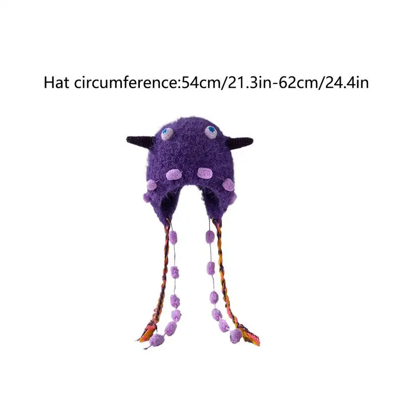 Knitted Trapper Hat Soft Little Animals Warm Headwear Cute Trapper Hat with Earflaps Hunting Outdoor for Men Women Winter