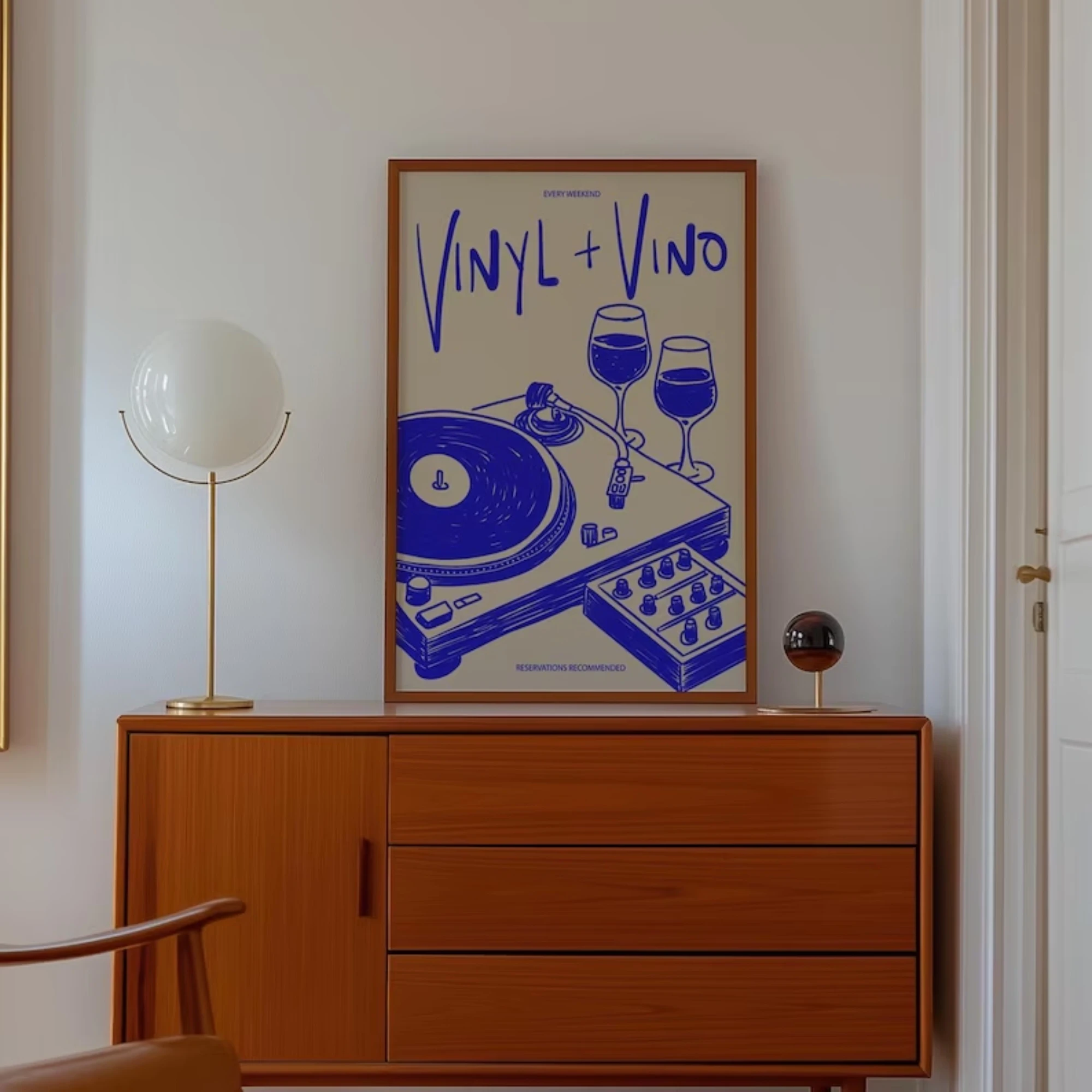 Vintage Music-Inspired Wine Record Wall Art Canvas