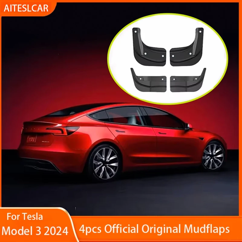 Car Mud Flaps for Tesla Model 3 Highland Mudguard Front Rear Wheel Fenders Splash Guards Model3 Accessories
