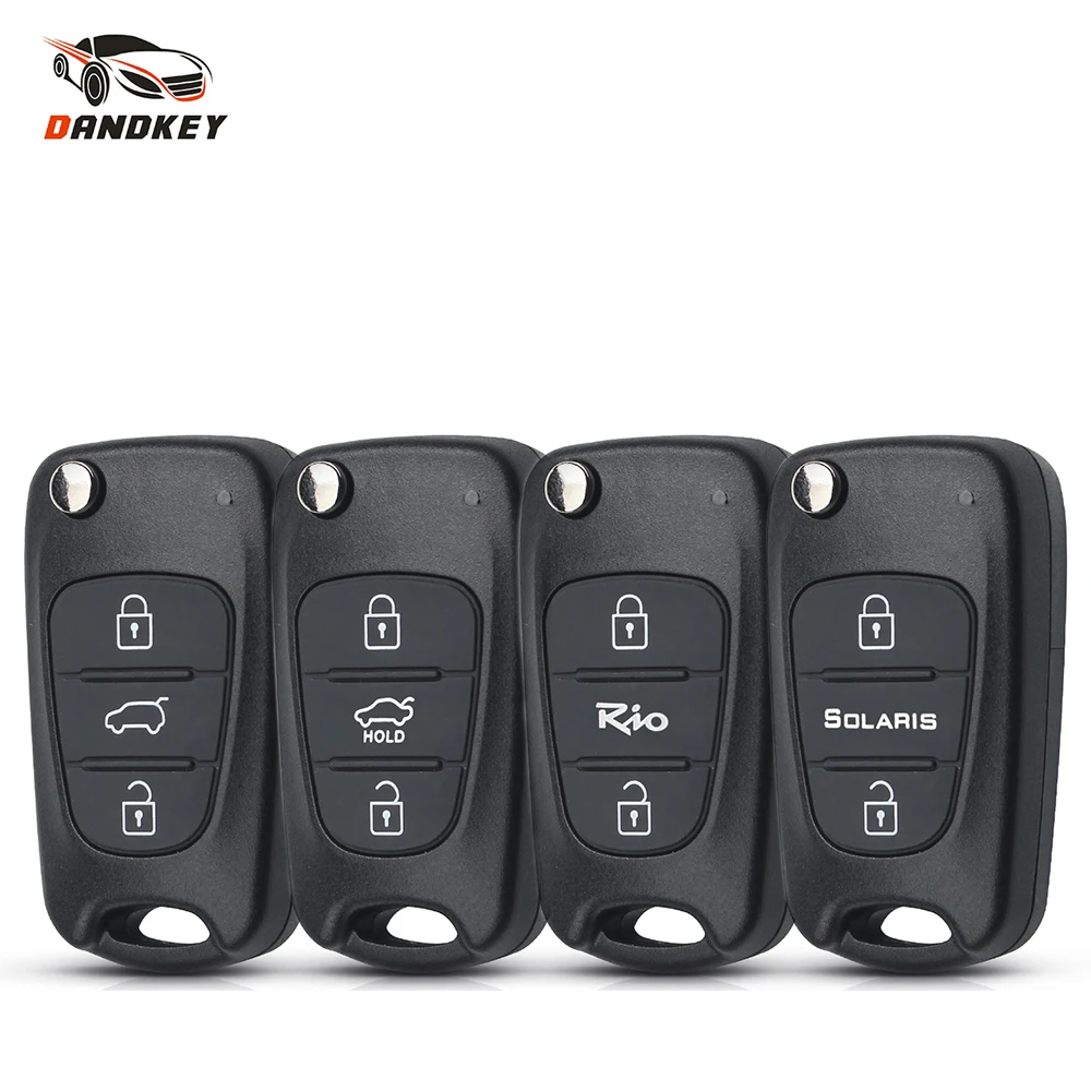 FBFG FBFGFlip Afstandsbediening Sleutel Shell Fob Voor Hyundai Voor Kia K2 K5 Picanto Auto 3 Knoppen Vouwen Sleutels Blank Case Cover Vervanging