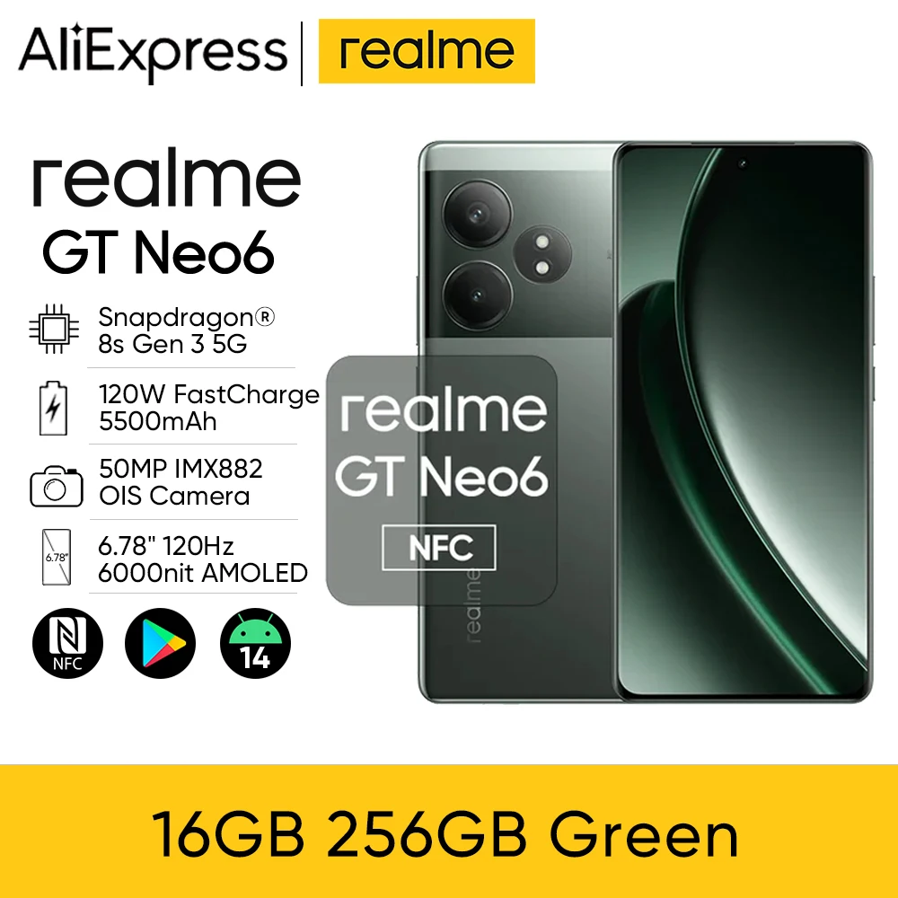Realme GT Neo 6(SD 8s 3rd Gen) CN シムフリー Teléfono