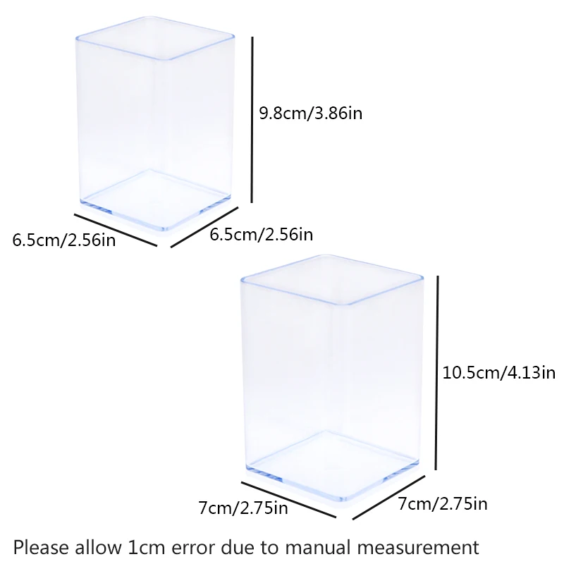 Transparent pen holder stationery storage desktop pen holder pencil eraser storage box pen holder desk organizer pen and brush holder