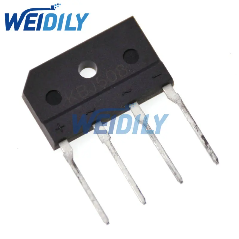 5PCS KBJ608G KBJ608 Kbj608 kbj608g 6A 800V Bridge Rectifier diode bridge rectifier rectifier diodes electrical rectifier diodes