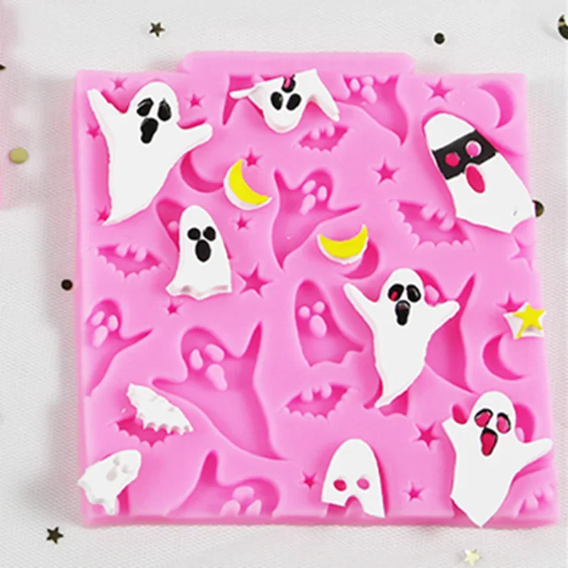 Halloween Ghost Silicone Mold DIY Chocolate Cake Dessert Fondant Mold Baking Decoration Tools Resin Kitchenware