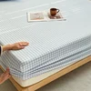 New Pre-Washed Fitted Sheet 1Piece- Classic Plaid Design, Ultra-Soft Microfiber Fabric, Breathable Mattress Cover -Easy Care 3