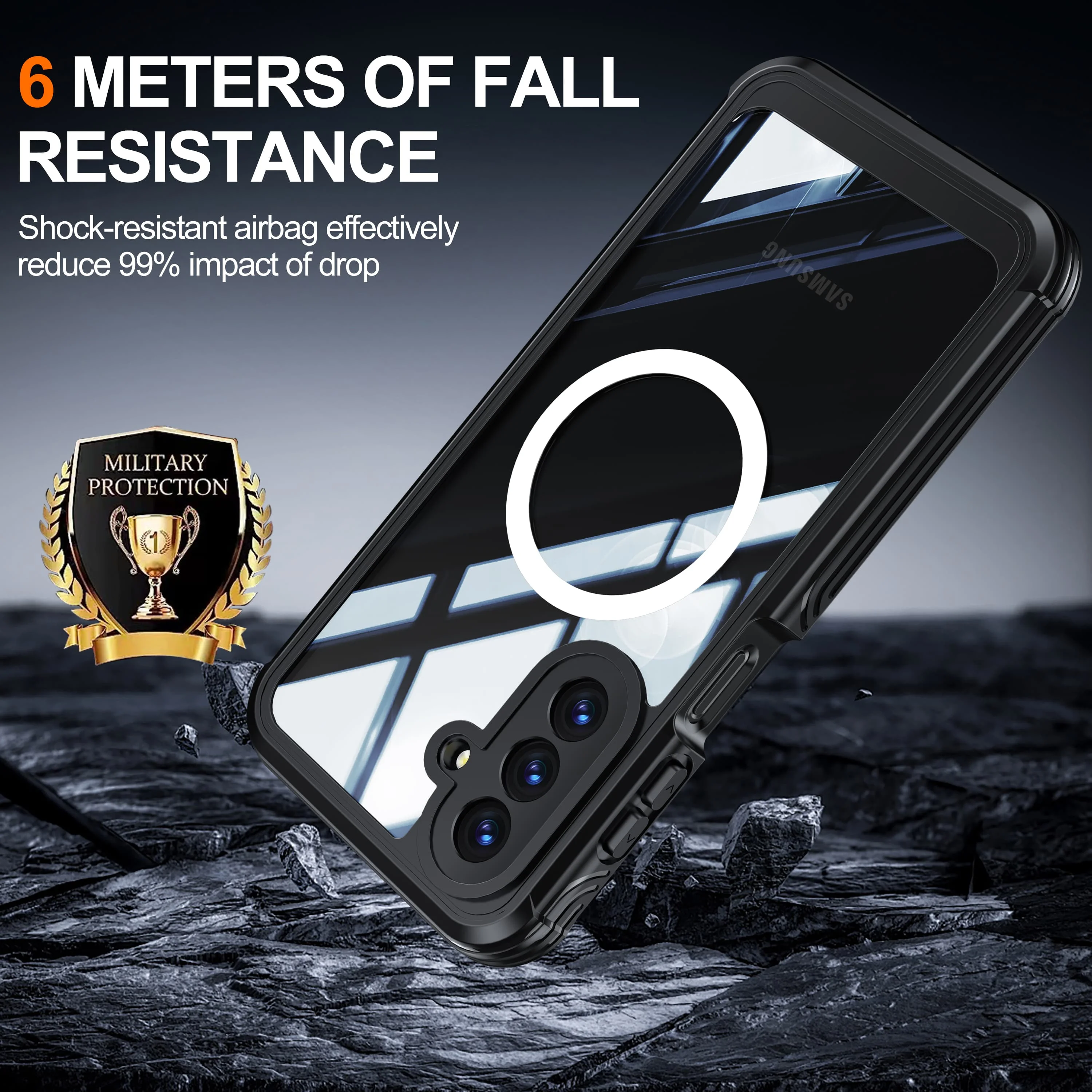 Premium Transparent 360° All-Inclusive Phone Case with Tempered Glass Front