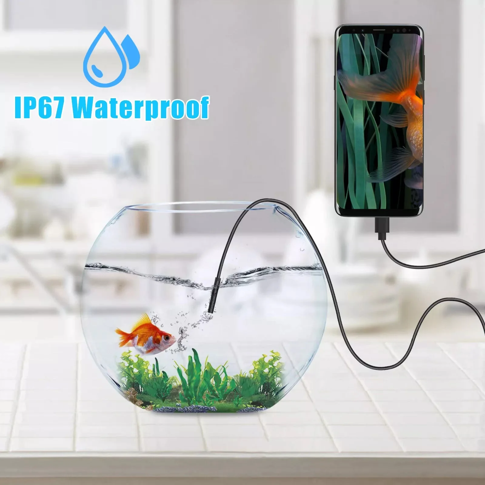 5.5MM Android Endoscope Camera 3 IN1 Micro USB Type C Borescope Mini Camera Waterproof LED Car Inspection For Android PC 5