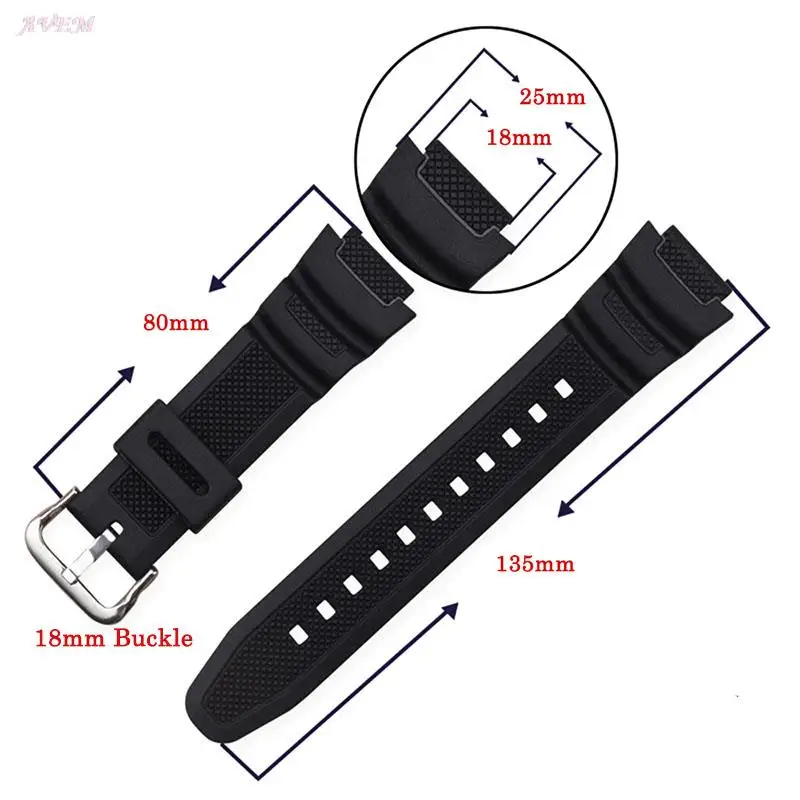 

18mm Silicone Strap Band For casio AQS810W SGW300H MRW200H AEQ110W AE1000W WS200H W800H W216H W-215 Rubber Sports Watch Bracelet