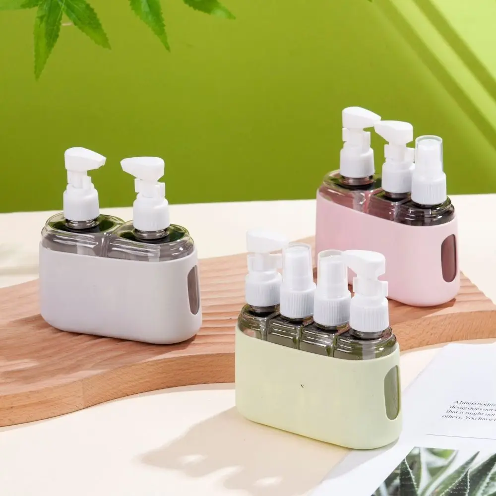 

Силиконовый дорожный набор бутылок 3/4 в 1, герметичный многоразовый мини-диспенсер для шампуня, раздельная бутылка, портативный пустой косметический контейнер