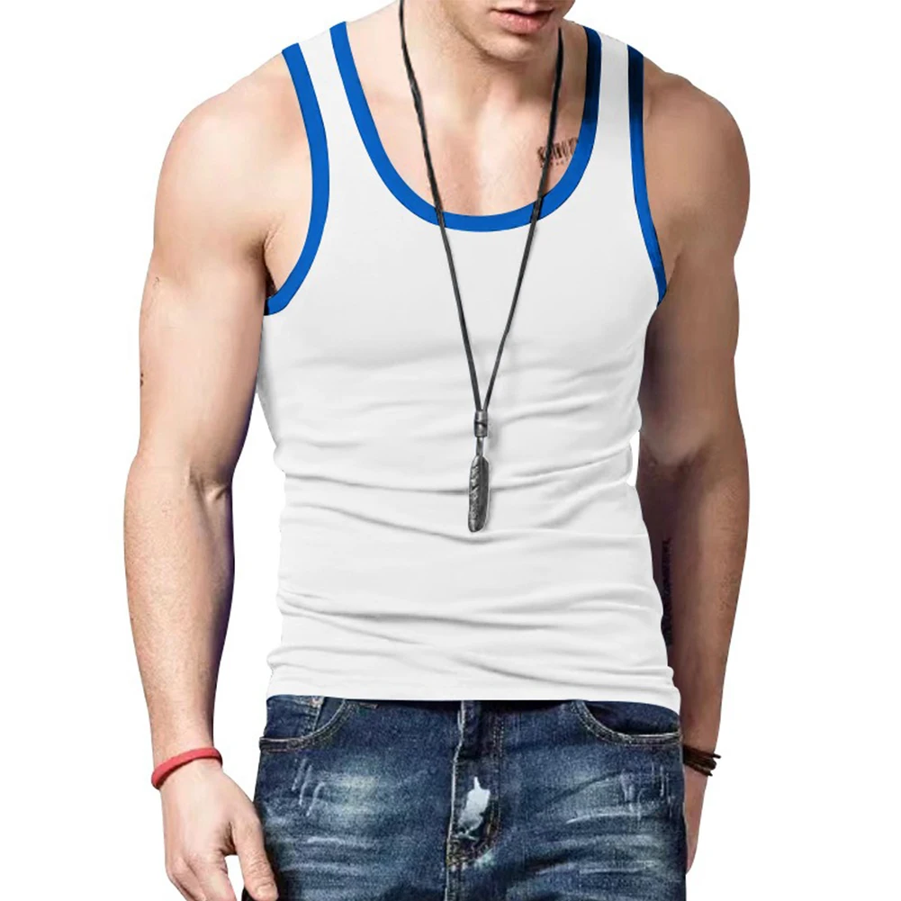 

Male Top Men's Vest Sweat-wicking T Shirt Tank Top Breathable Casual Colorblock Lightweight Minimalist Fashion