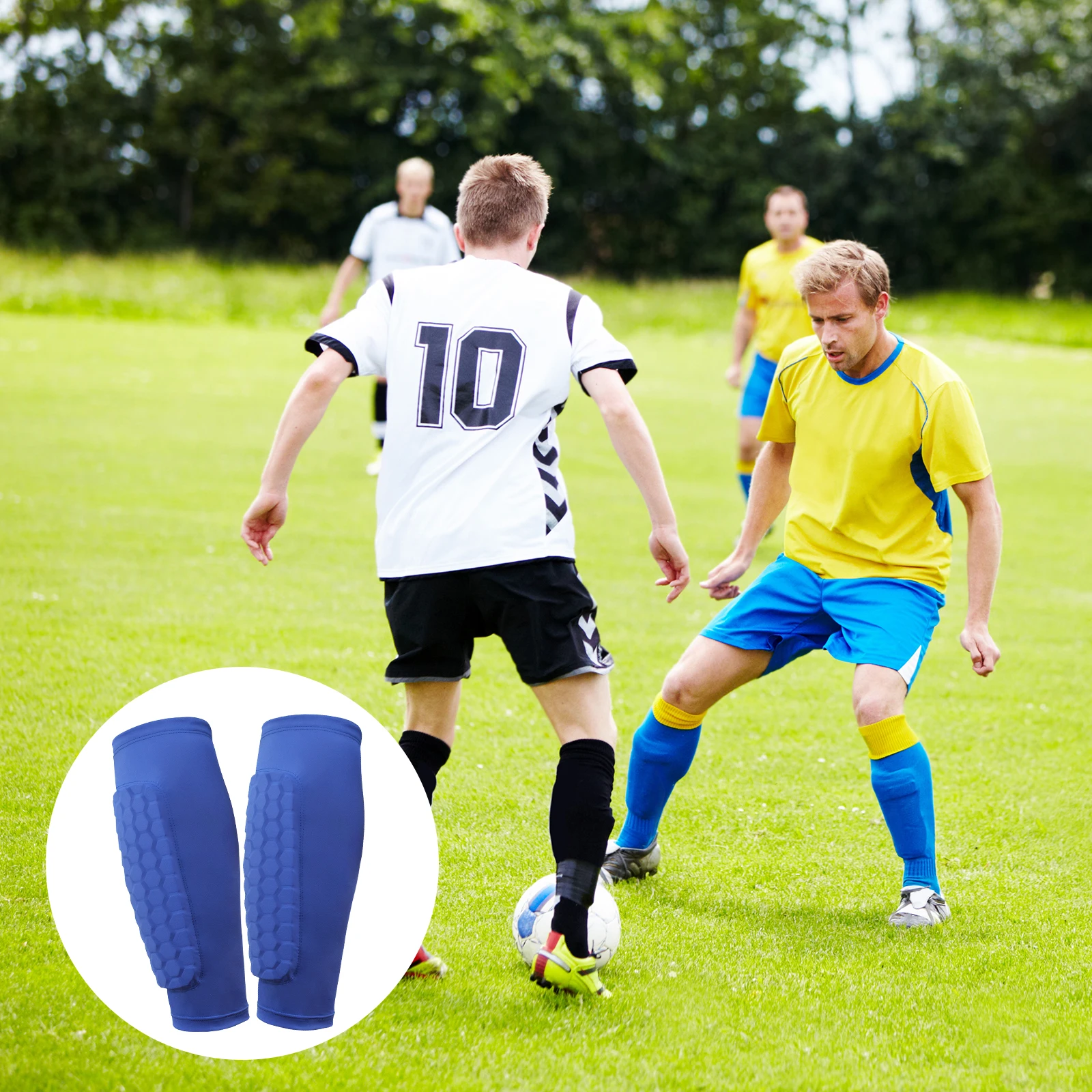Soccer Shin Pads with Honeycomb Pads Football Shin Breathable Lightweight Calf Protective Gear For Soccer Football